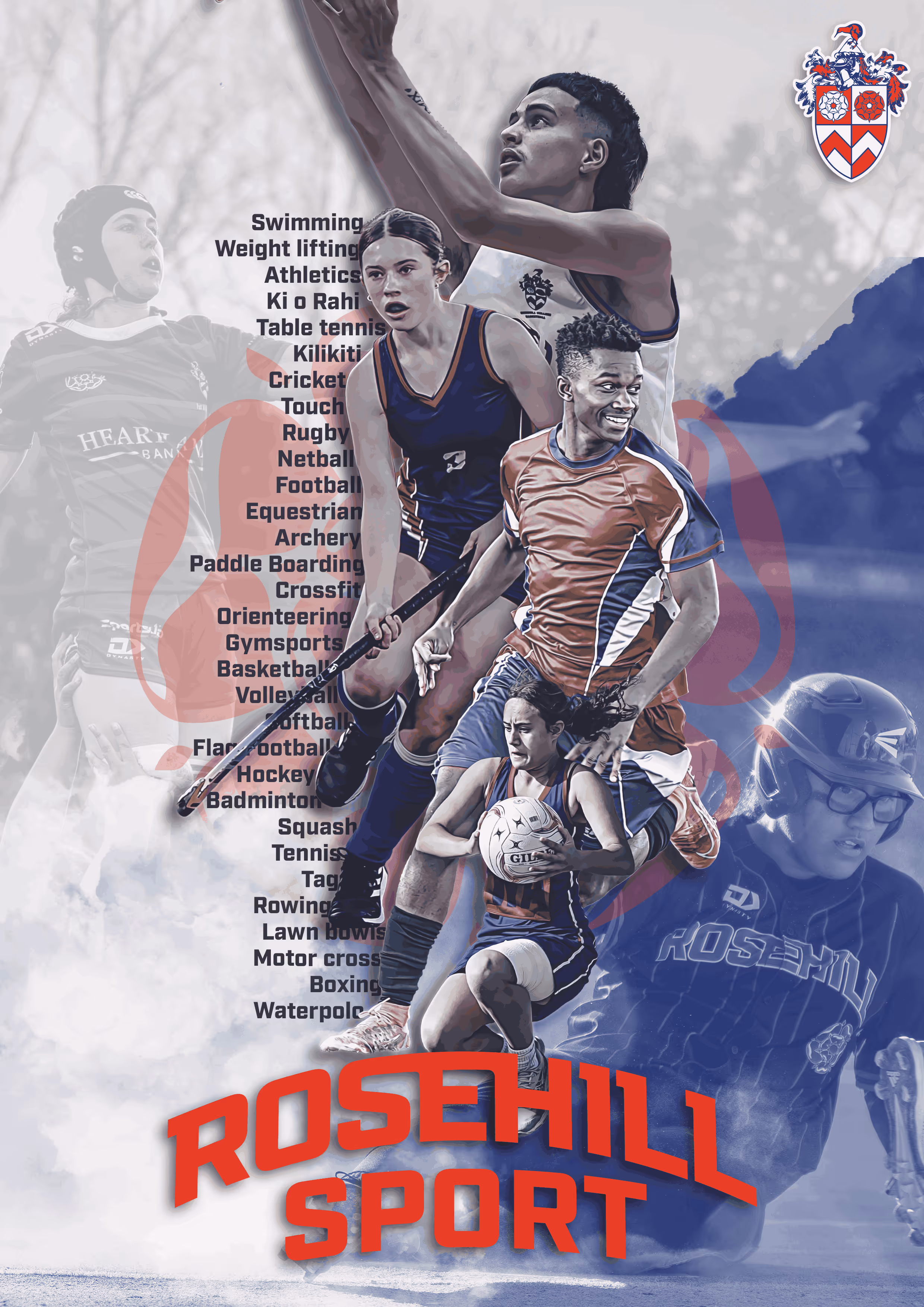 Rosehill College students competing in sport