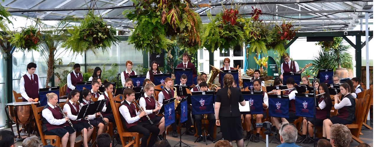 Rosehill College student learning an instrument